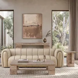Gabriella Oyster Grey 3-Seater Leather Sofa