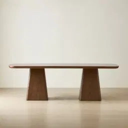 Dunstan Smoky Walnut Veneer Rectangular Dining Table - 240x120cm