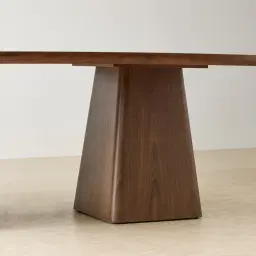 Dunstan Smoky Walnut Veneer Rectangular Dining Table - 240x120cm