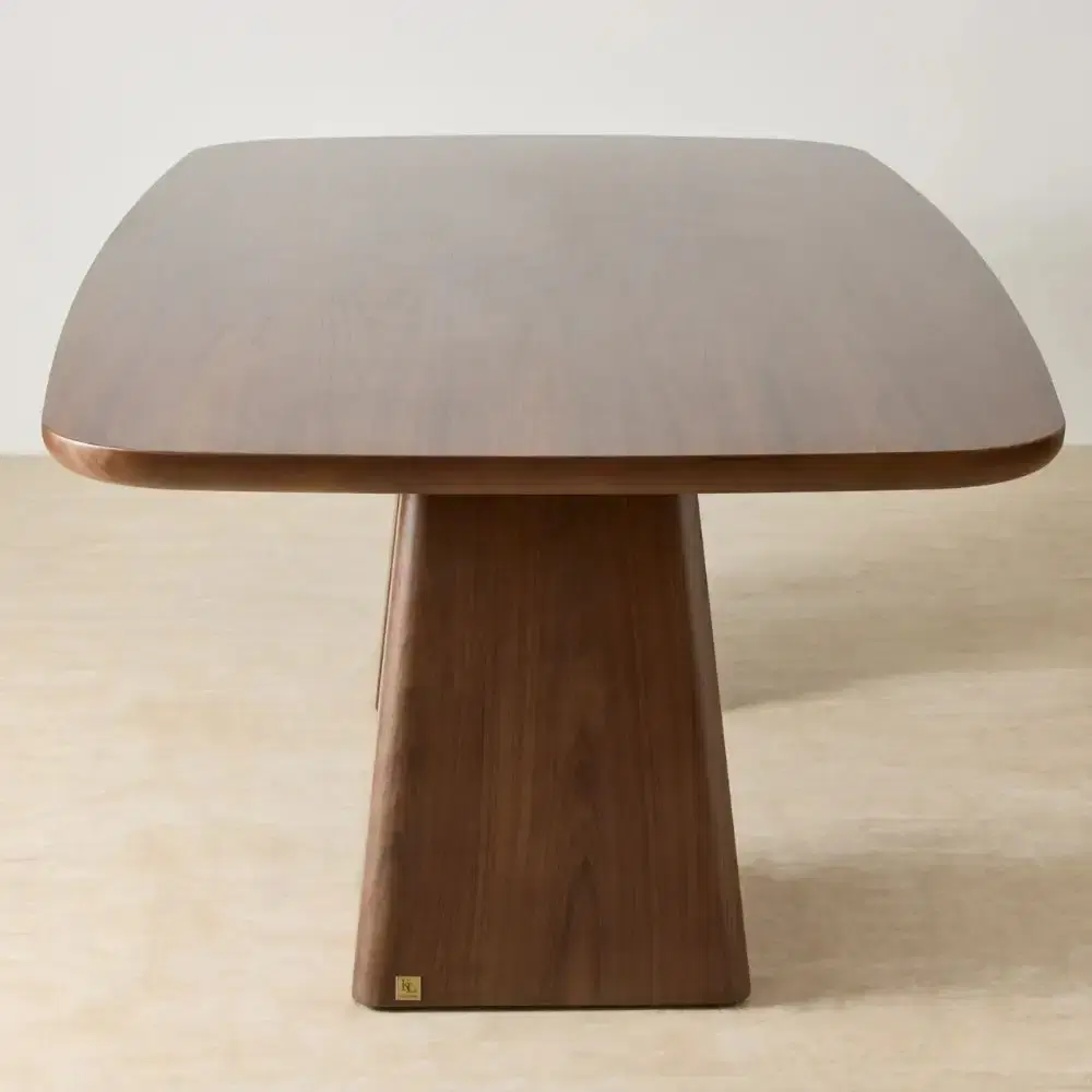 Dunstan Smoky Walnut Veneer Rectangular Dining Table - 240x120cm