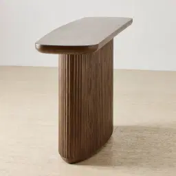 Terra Linea Amber Brown Ash Veneer Console Table