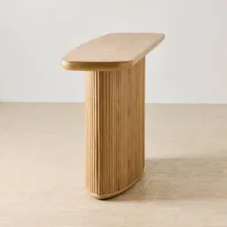 Terra Linea Light Brown Ash Veneer Console Table