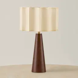 Margo Deep Brown Wooden Table Lamp
