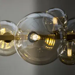 Bubbles Transparent Chandelier - Brushed Brass