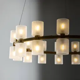 Wilma Glass Chandelier 78cm
