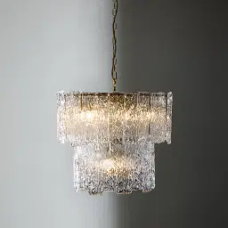Merlin Glass Chandelier 2 Tier