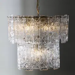 Merlin Glass Chandelier 2 Tier