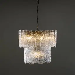 Merlin Glass Chandelier 2 Tier
