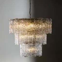 Merlin Glass Chandelier 3 Tier