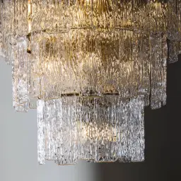 Merlin Glass Chandelier 3 Tier