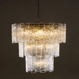 Merlin Glass Chandelier 3 Tier