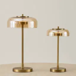 Alina Brushed Brass Table Lamp Low
