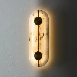 Irene Oval Alabaster Wall Lamp 16x42cm