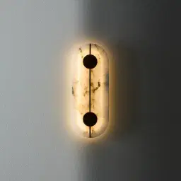 Irene Oval Alabaster Wall Lamp 16x42cm