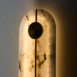 Irene Oval Alabaster Wall Lamp 16x42cm