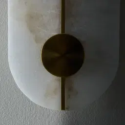 Irene Oval Alabaster Wall Lamp 16x42cm