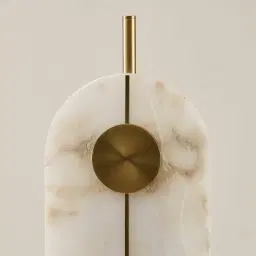 Irene Oval Alabaster Floor Lamp 24x155cm