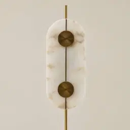 Irene Oval Alabaster Floor Lamp 24x155cm