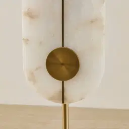 Irene Oval Alabaster Floor Lamp 24x155cm