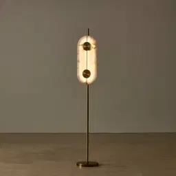 Irene Oval Alabaster Floor Lamp 24x155cm