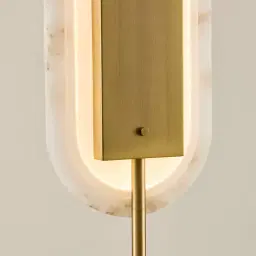 Irene Oval Alabaster Floor Lamp 24x155cm