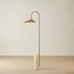 Carthy Travertine Floor Lamp