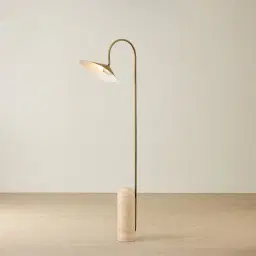Carthy Travertine Floor Lamp
