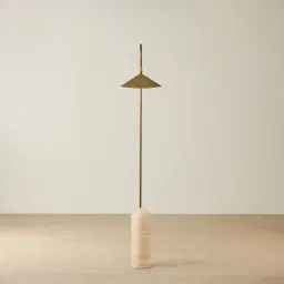 Carthy Travertine Floor Lamp