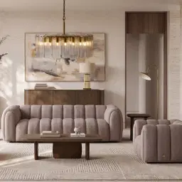 Carthy Travertine Floor Lamp