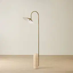 Carthy Travertine Floor Lamp