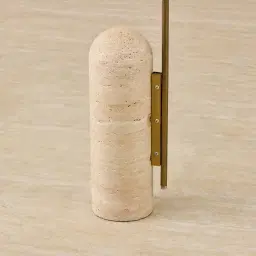 Carthy Travertine Floor Lamp