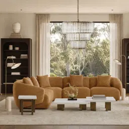 Carthy Travertine Floor Lamp