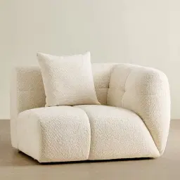 Amity Stone Cream Woven Fabric Right Arm Module
