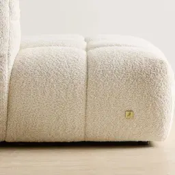 Amity Stone Cream Woven Fabric Left Chaise Module