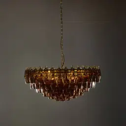 Elara Chandelier - Smokey Glass