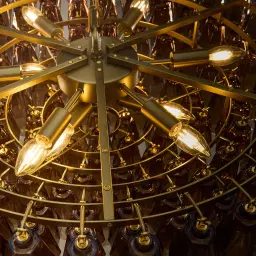 Elara Chandelier - Smokey Glass