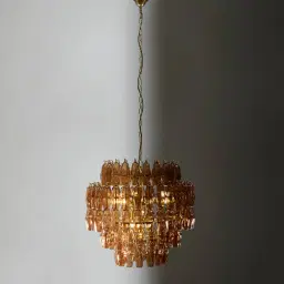 Solene Chandelier - Amber Glass