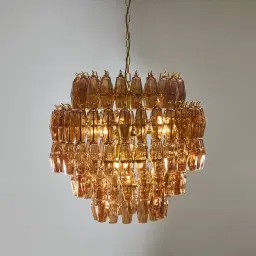 Solene Chandelier - Amber Glass
