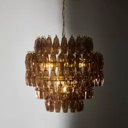 Solene Chandelier - Smokey Glass