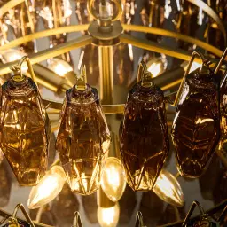 Solene Chandelier - Smokey Glass