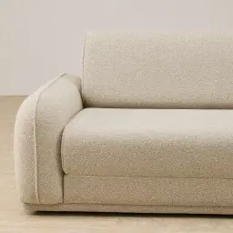 Euka Pearl Beige Fabric 2 Seater Sofa Bed