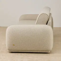 Euka Pearl Beige Fabric 2 Seater Sofa Bed