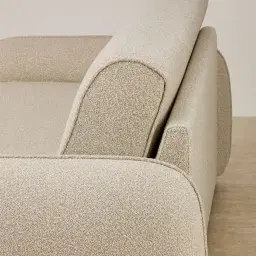 Euka Pearl Beige Fabric 2 Seater Sofa Bed