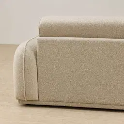 Euka Pearl Beige Fabric 2 Seater Sofa Bed