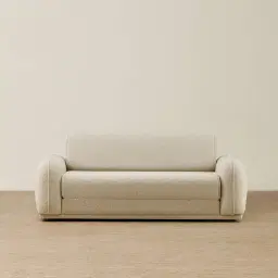 Euka Pearl Beige Fabric 2 Seater Sofa Bed