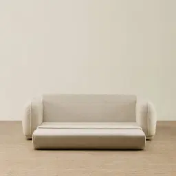 Euka Pearl Beige Fabric 2 Seater Sofa Bed