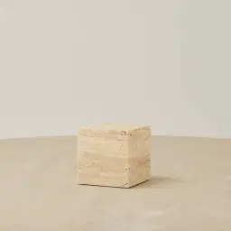 Marni Beige Travertine Bookend 9cm
