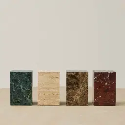 Marni Beige Travertine Bookend 14cm