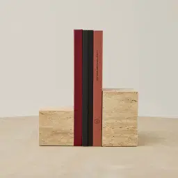 Marni Beige Travertine Bookend 14cm