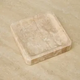 Voni Beige Travertine Square Tray